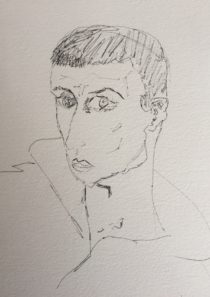 portrait etude egon schiele